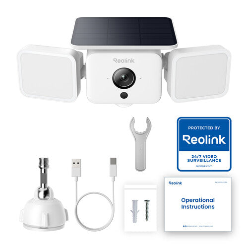 Reolink F310B Cámara Exterior Solar 4MP Floodlight 3000 Lúmenes Visión Nocturna