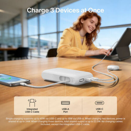 Belkin UltraCharge Power Bank 10K 10000mAh Blanco Batería Portátil 45W