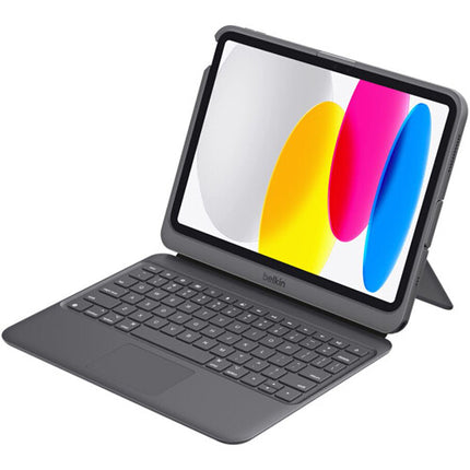 Belkin Connect Rugged Funda Teclado USB-C para iPad 10ª y 11ª Gen con Protección Militar y Soporte Ajustable