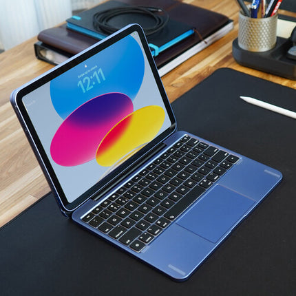 Brydge 11.0 Funda Teclado de Aluminio para iPad 11" A16 y 10.9" 10ª Gen Azul Retroiluminado USB-C