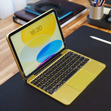 Brydge 11.0 Funda Teclado de Aluminio para iPad 11" A16 y 10.9" 10ª Gen Amarillo con Trackpad