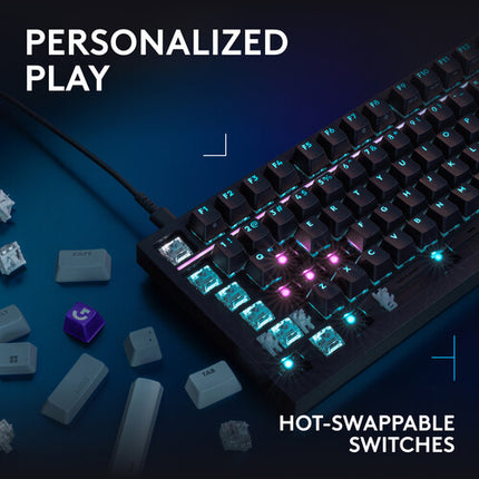 Logitech G G316 X 75 Teclado Mecánico Retroiluminado USB con Switches GL Táctiles Negro