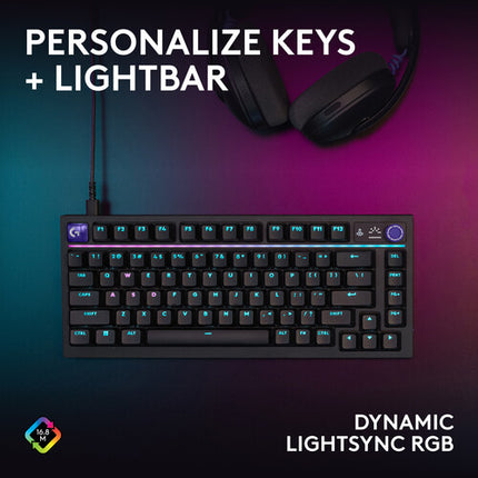 Logitech G G316 X 75 Teclado Mecánico Retroiluminado USB con Switches GL Táctiles Negro
