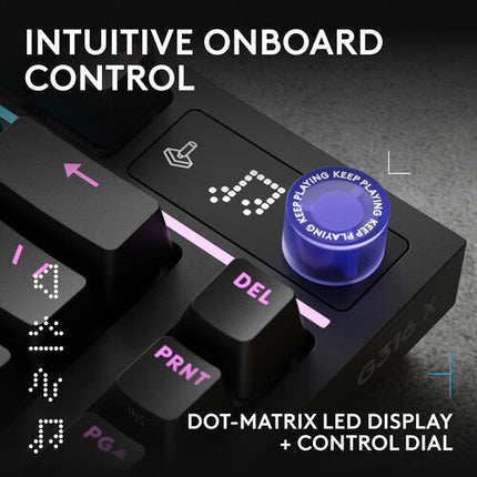 Logitech G G316 X 75 Teclado Mecánico Retroiluminado USB con Switches GL Linear Negro