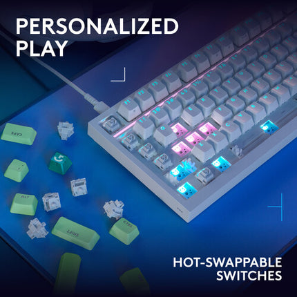 Logitech G G316 X 75 Teclado Mecánico Retroiluminado Blanco USB Cable USB-C