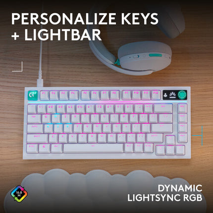 Logitech G G316 X 75 Teclado Mecánico Retroiluminado Blanco USB Cable USB-C