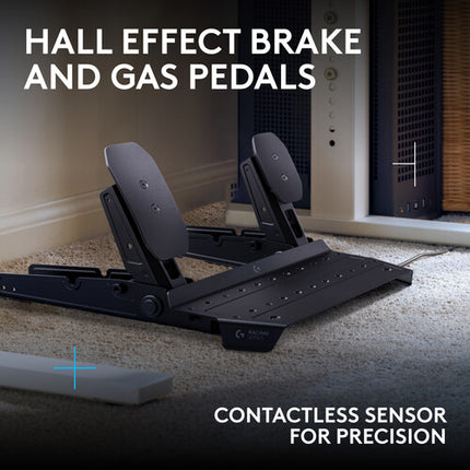 Logitech G RS Pedales SE para volante con acelerador Hall Effect y estructura de acero