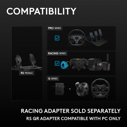 Logitech G RS Pedales SE para volante con acelerador Hall Effect y estructura de acero