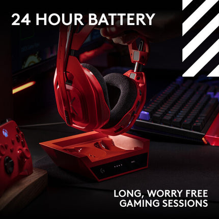 ASTRO Gaming A50 X LIGHTSPEED Auriculares Gaming Inalámbricos Mars Red 40mm 24h Batería