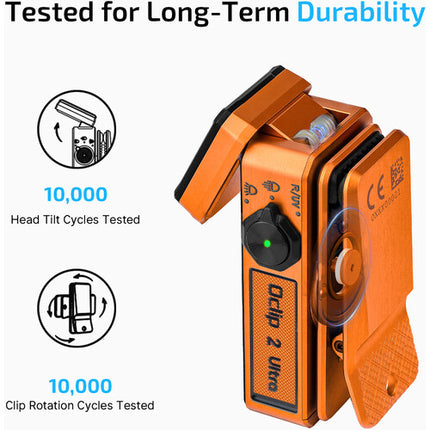 Olight Oclip 2 Ultra Premium Linterna Recargable 580 Lúmenes 1000mAh Dock USB-C Amber Orange