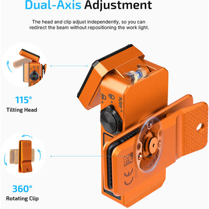 Olight Oclip 2 Ultra Premium Linterna Recargable 580 Lúmenes 1000mAh Dock USB-C Amber Orange