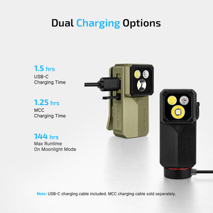 Olight Oclip 2 Ultra Linterna Recargable 580 Lúmenes Verde Oliva