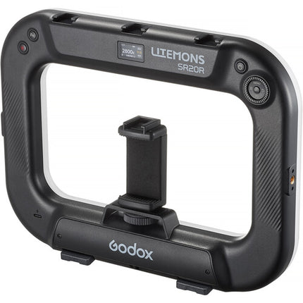 Godox Litemons SR20R Luz LED RGB portátil 393 Lux 2800-6500K con soporte móvil