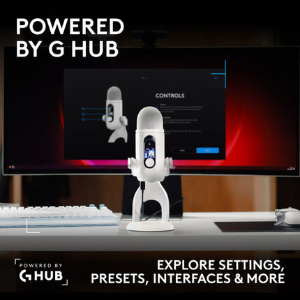 Logitech G YETI 2 Micrófono USB Multi-Patrón con Blue VO!CE Blanco