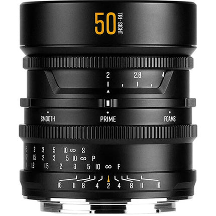Brightin Star MF 50mm f/2 Lente Manual Full-Frame con Apertura Continua y 37.5mm Filtro