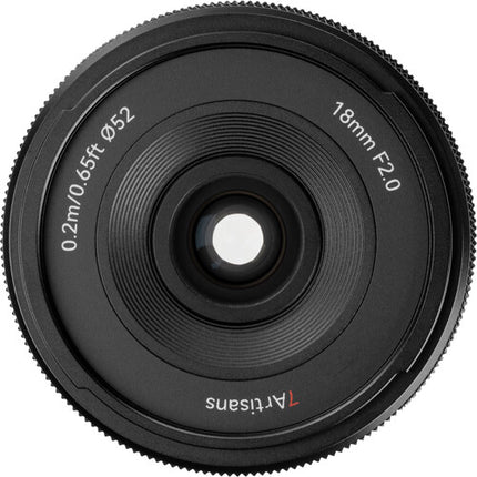 7Artisans Lite Series 18mm f/2 AF Lente Sony E APS-C 27mm Metal
