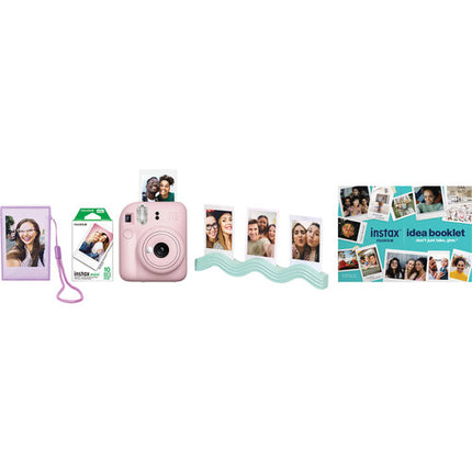 FUJIFILM instax mini 12 Cámara instantánea 60mm Rosa Bundle