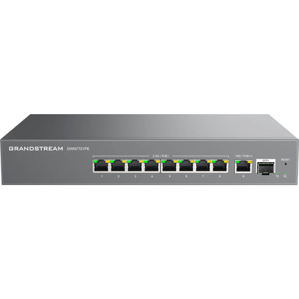 Grandstream GWN7721PE Switch de Red Gestionado 9 Puertos 2.5G 10G PoE++ 130W Rackmount