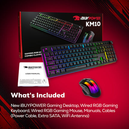 iBUYPOWER Element 9 PC Gaming Ryzen 7 8700F 16GB 1TB SSD RTX 3050