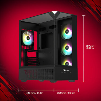 iBUYPOWER Element 9 PC Gaming Ryzen 7 8700F 16GB 1TB SSD RTX 3050