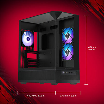 iBUYPOWER Element SE PC Gaming Ryzen 5 5500 16GB 1TB SSD RTX 3050