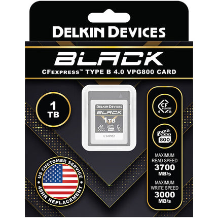 Delkin Devices 1TB CFexpress 4.0 Tipo B Tarjeta de Memoria 3700MB/s Negro