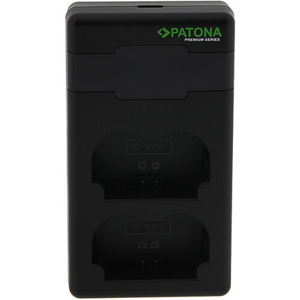 PATONA Premium Twin Cargador para Baterías NP-W235 con Pantalla LCD USB-C