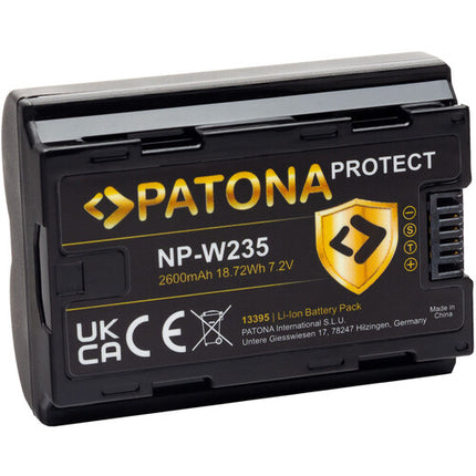 PATONA PROTECT NP-W235 Batería 2600mAh para cámaras Fujifilm con garantía 6 meses