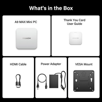GEEKOM A9 Max Mini PC 12 núcleos 2TB SSD 32GB RAM Windows 11 Pro