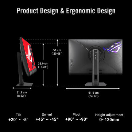 ASUS Republic of Gamers Strix XG27JCEG Monitor Gaming 27" 5K 80Hz QHD 320Hz Dual Mode HDR
