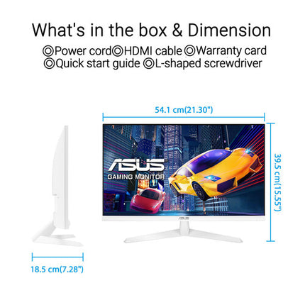 ASUS VY249HGR-W Monitor Gaming 24" IPS FHD 120 Hz HDMI Cable