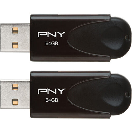 PNY 64GB Attache 4 Memoria USB-A 2.0 2-Pack Capless con Llavero