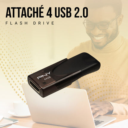 PNY 64GB Attache 4 Memoria USB-A 2.0 10-Pack Capless Diseño