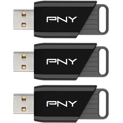 PNY 64GB Attache X Memoria USB 3.2 Gen 1 130MB/s 3-Pack