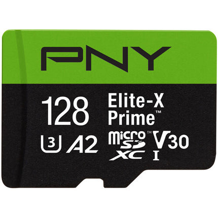 PNY 128GB Elite XC Prime microSDXC UHS-I Clase 10 con Adaptador SD
