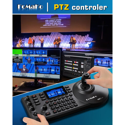 FoMaKo BK20UH2 NDI Pack 2 Cámaras PTZ 1080p Zoom 20x Controlador