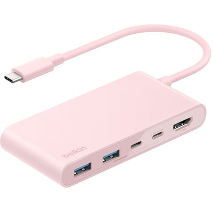 Belkin Connect Hub USB-C 5 Puertos 100W Power Delivery Rosa Blush
