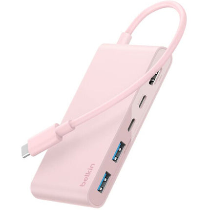 Belkin Connect Hub USB-C 5 Puertos 100W Power Delivery Rosa Blush