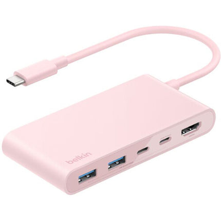 Belkin Connect Hub USB-C 5 Puertos 100W Power Delivery Rosa Blush