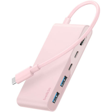 Belkin Connect Hub USB-C 5 Puertos 100W Power Delivery Rosa Blush