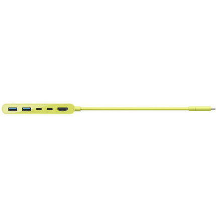Belkin Connect Hub USB-C 5 Puertos 100W Power Delivery HDMI 4K 60Hz Amarillo
