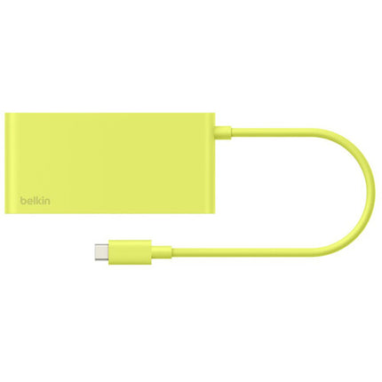 Belkin Connect Hub USB-C 5 Puertos 100W Power Delivery HDMI 4K 60Hz Amarillo