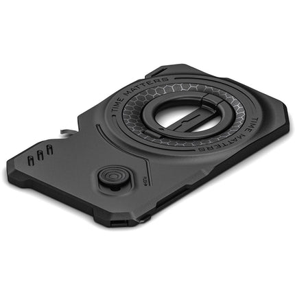 Tilta Khronos Backplate Magnético Multifuncional para iPhone 18 Pro Max Negro con Soporte Giratorio y Abridor