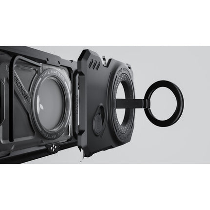 Tilta Khronos Backplate Magnético Multifuncional para iPhone 18 Pro Max Negro con Soporte Giratorio y Abridor