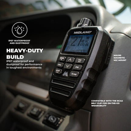 Midland MXT295 PRO Radio Micro Móvil GMRS 15W Bluetooth IP67