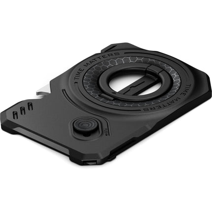 Tilta Khronos Backplate Magnético Multifuncional para iPhone 18 Pro Negro con Soporte Giratorio y Abridor