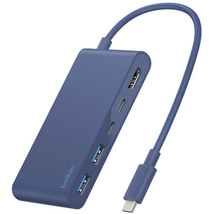 Belkin Connect Hub USB-C 5 Puertos 100W HDMI 4K 60Hz Indigo
