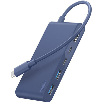 Belkin Connect Hub USB-C 5 Puertos 100W HDMI 4K 60Hz Indigo