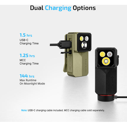 Olight Oclip 2 Ultra Linterna Recargable 580 Lúmenes Negra USB-C