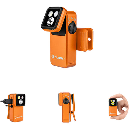 Olight Oclip 2 Pro Linterna Recargable 530 Lúmenes USB-C Naranja